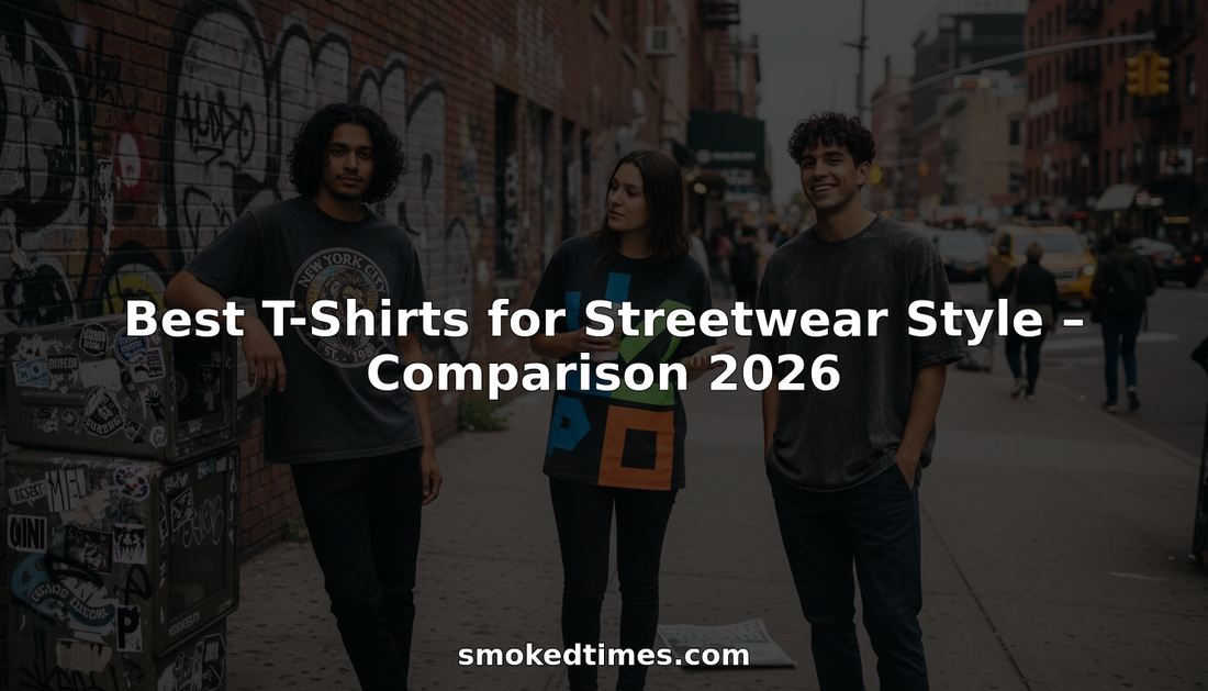 Streetwear t-shirt styles in urban city setting