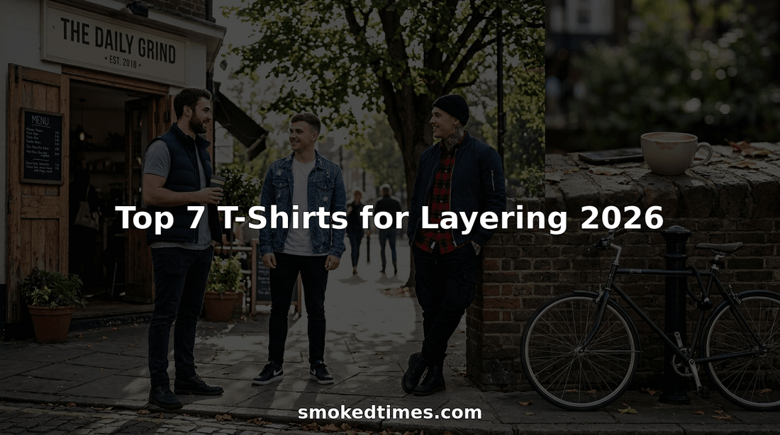 Men styling classic t-shirts for layering