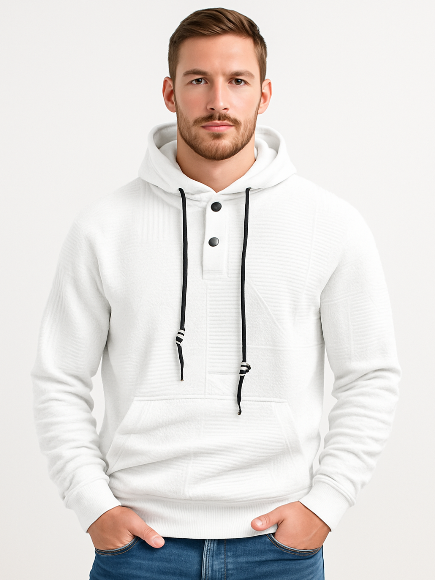 Lightweight Chevron Pullover Hoodie