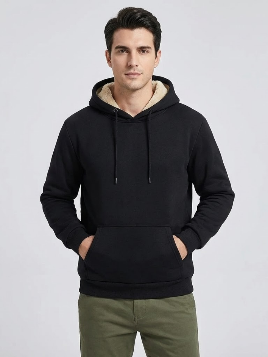 Reversible Sherpa-Lined Winter Hoodie