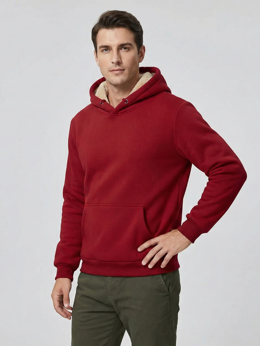 Reversible Sherpa-Lined Winter Hoodie