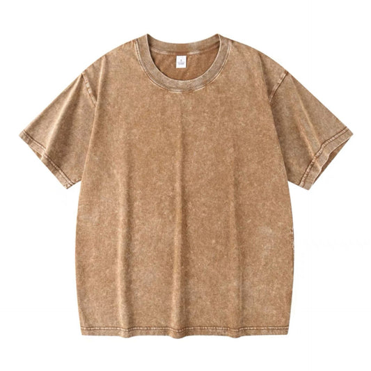 230G Heavy Washed Vintage Cotton T-Shirt – Oversized Streetwear Fit
