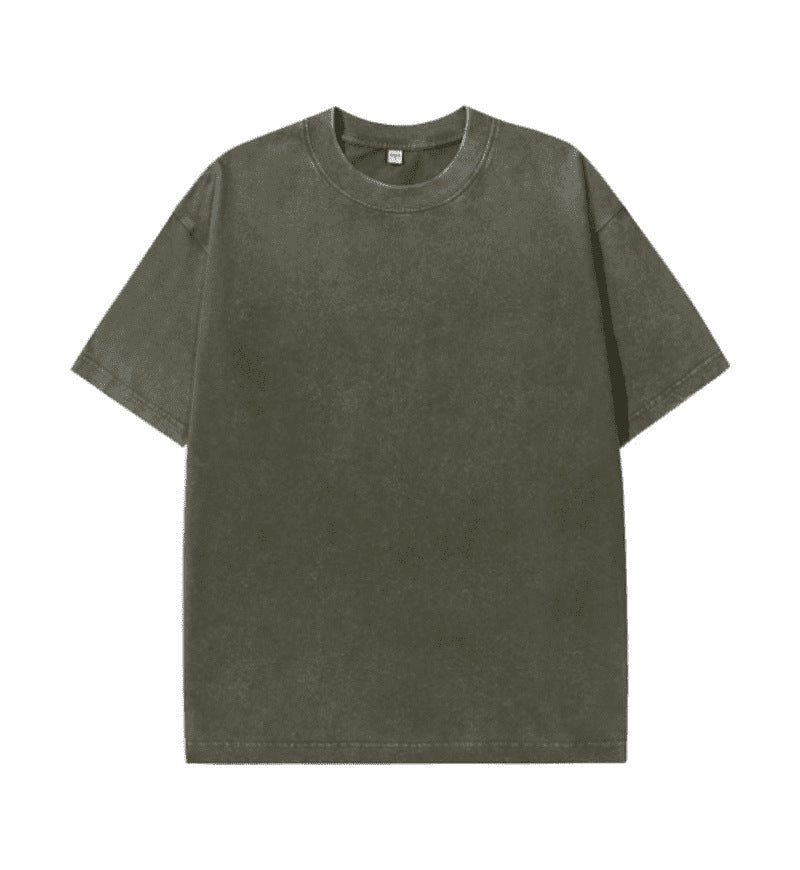 230G Heavy Washed Vintage Cotton T-Shirt – Oversized Streetwear Fit
