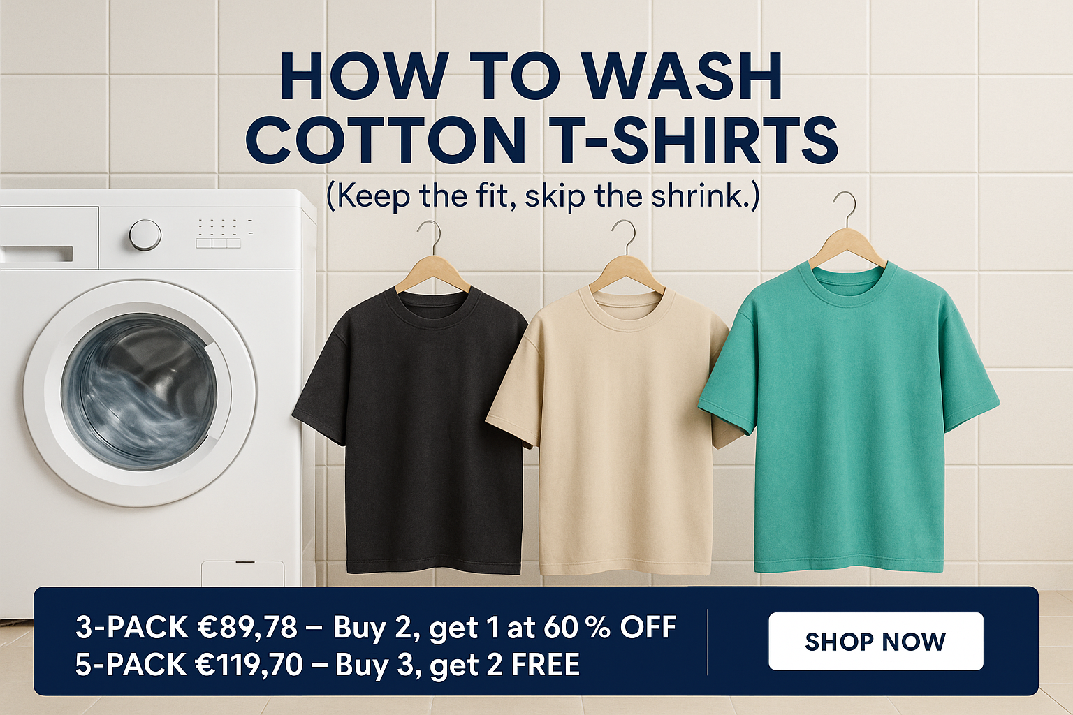 How to Wash and Shrink Cotton T-Shirts
